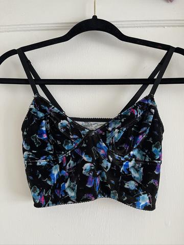 Velvet Corset Style Crop Top