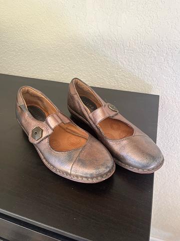 Gold Mary Janes