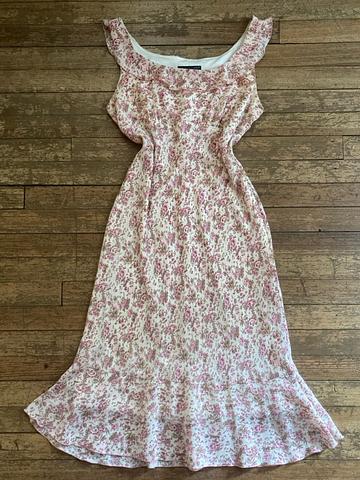 Garden Party Floral Ruffle Milkmaid Dress