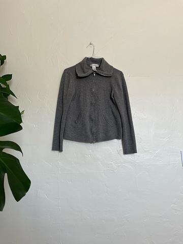 Merino Zip Up Cardigan