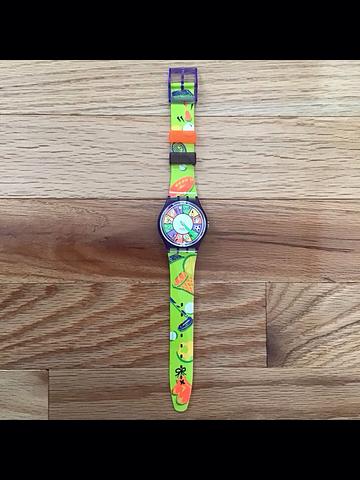 Vintage 90s 1993 Swatch Neon Sports Watch - with new battery
