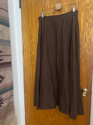 Brown linen skirt