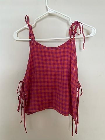 Linen tie tank