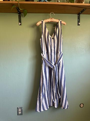Sleeveless Midi Dress- cotton/hemp