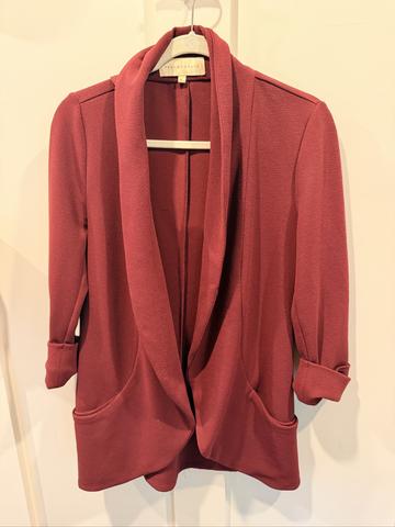 Burgundy slouchy blazer