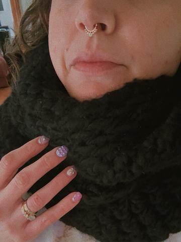 Black Wool Infinity Scarf
