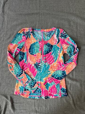 Half zip rashguard top