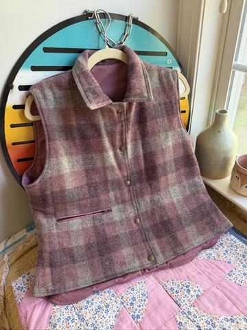 Vintage Reversible Plaid Vest