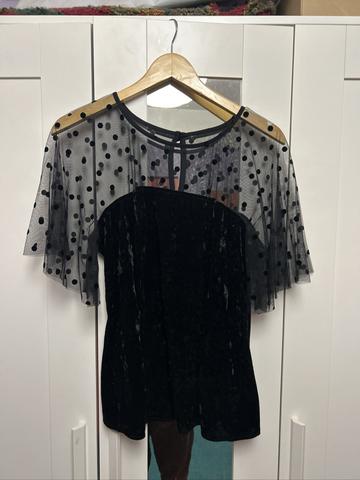 Polka dot peplum top
