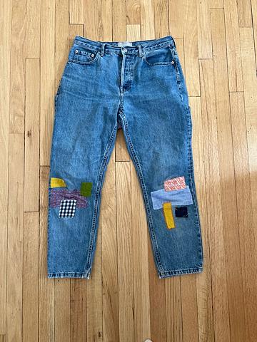 Patchwork Jeans- everlane cheeky size 29