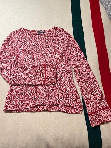 Red and white sweater