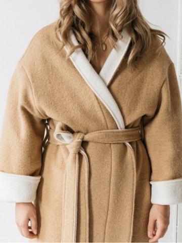 Wool wrap coat