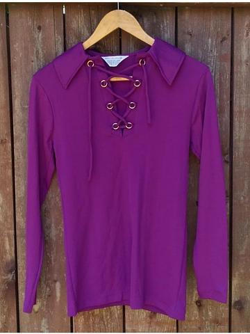 1970s Purple long sleeve top