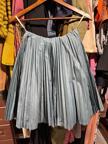 Crush pleated twirl skirt