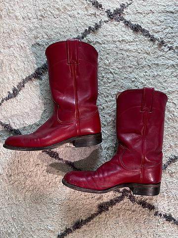 Red cowboy boots