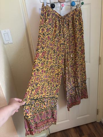 Wide leg boho pants