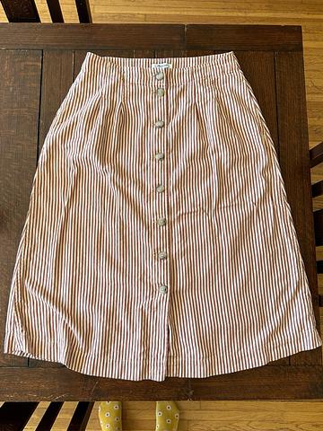 Button-front midi skirt