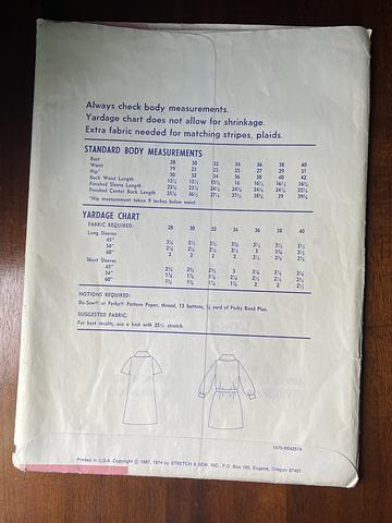 Uncut 70s dress pattern