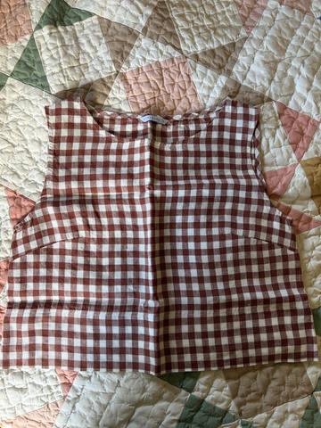 Crop Linen Top