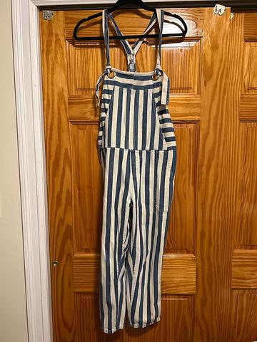 Striped overalls