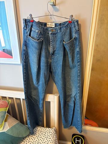 Upcycled front pleat denim