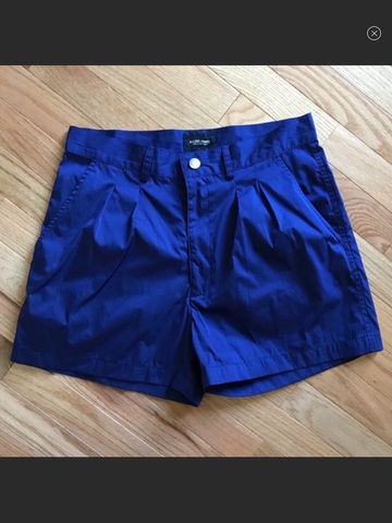 Rachel Comey Navy Front Pleat High Waist Shorts - SZ 4