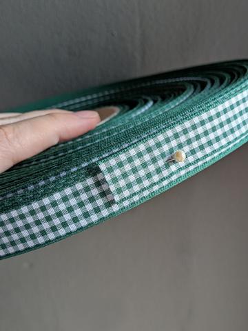 Green Gingham ribbon
