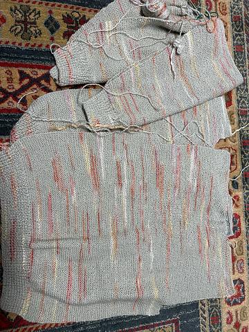 Unfinished knit sweater