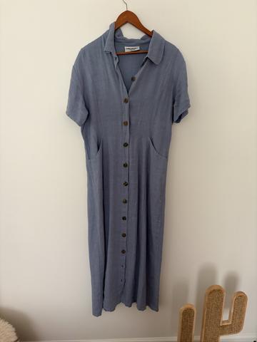 Linen button dress