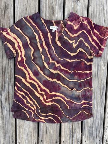 Ice Dyed Cotton Gauze Oversized Wonderly Top