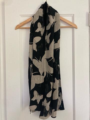 Transparent velvety scarf