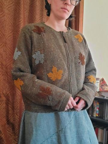 Maple Leaf Zip Sweater