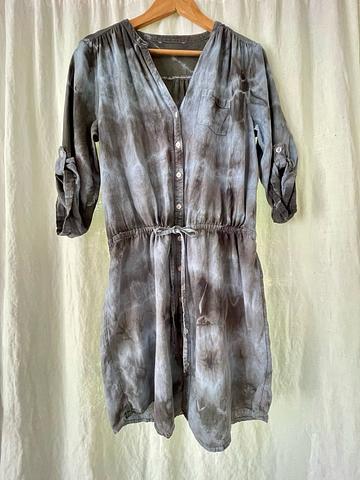 Overdyed Linen Shirt Dress