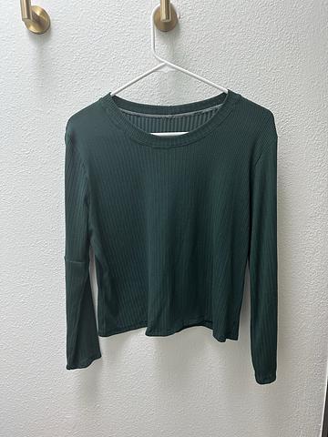 Green rib knit