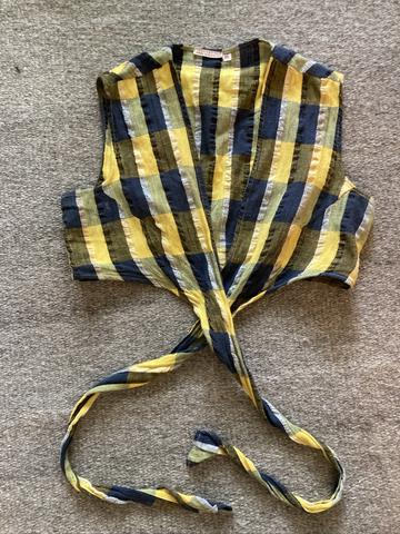 plaid tie top