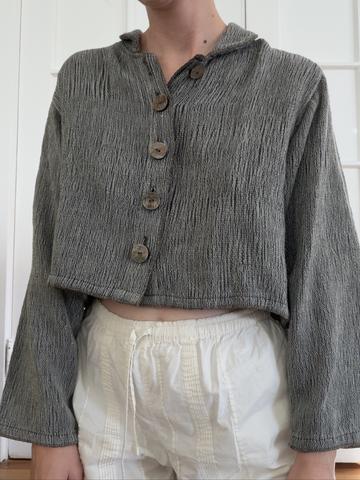 Cropped Cotton Cardigan