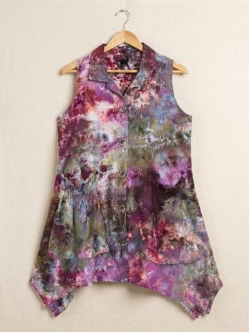 Ice Dyed Linen Tunic