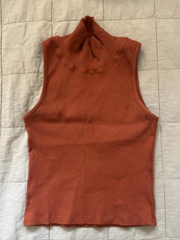 Sleeveless turtleneck