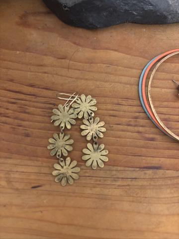 Alchemilla daisy earrings