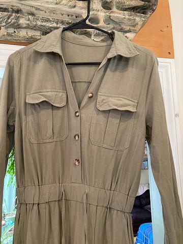 Military green jumpsuit
