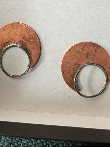 Copper hoop earrings
