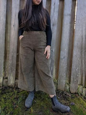 ES Florence Pants — Olive Corduroy