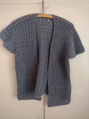 Crochet Short Sleeve Cardigan