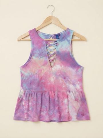 Ice Dyed Sky & Sparrow Tank Top