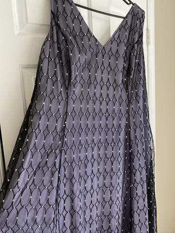 Evening Dress with sheer overlay
