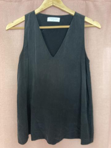 Double-lined Silk V-neck Top