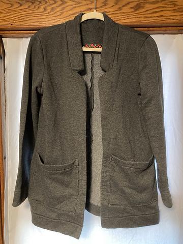 Gray sweatshirt Fulton sweater blazer