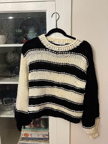 black and white sweater