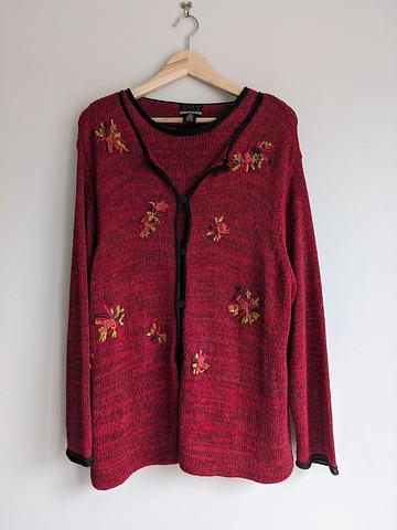1990s Sigrid Olsen Vest/Cardigan Set