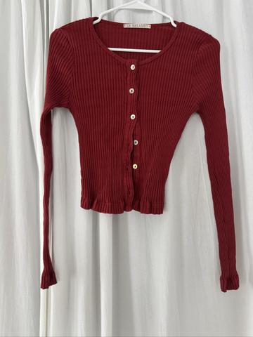 Ribbed Pointelle Cardigan